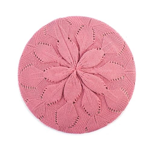 Sopodbacker Strickmützen Hüte Mützen Caps Beanie Mütze Strickmütze Frühling Casual Baskenmützen Frauen Damen Künstler Beanie Hüte Rosa von Sopodbacker