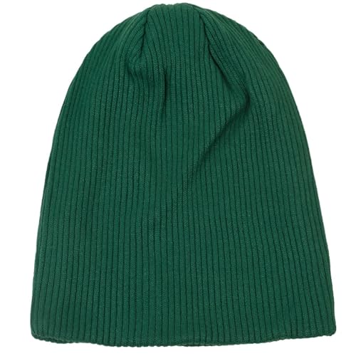 Sopodbacker Strickmützen Hüte Mützen Caps Beanie Mütze Warm Strickmützen Weich Gestreift Weibliche Mütze Herbst Winter Casual Bequem Haube Grün von Sopodbacker