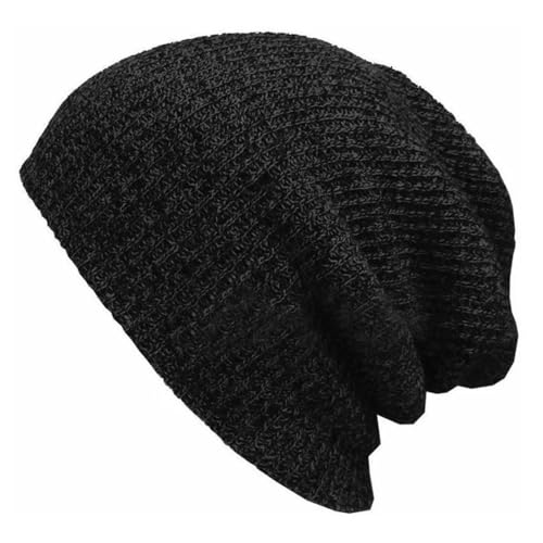 Sopodbacker Strickmützen Hüte Mützen Caps Beanie Mütze Winter Baggy Slouchy Beanie Mütze Gestrickt Warme Mütze Männer Frauen Unisex Schwarz von Sopodbacker