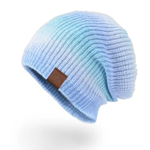 Sopodbacker Strickmützen Hüte Mützen Caps Beanie Strickmütze Warme Mützen Skullies Haube Outdoor Sport Skimütze Blau von Sopodbacker