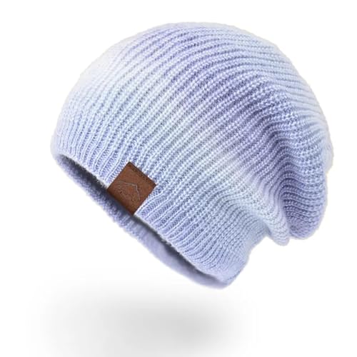 Sopodbacker Strickmützen Hüte Mützen Caps Beanie Strickmütze Warme Mützen Skullies Haube Outdoor Sport Skimütze Lila von Sopodbacker