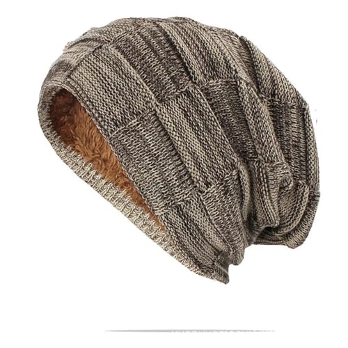 Sopodbacker Strickmützen Hüte Mützen Caps Beanie Warme, Winddichte, Verdickte Strickmütze Plus Skully Beanie Bonnets Khaki von Sopodbacker