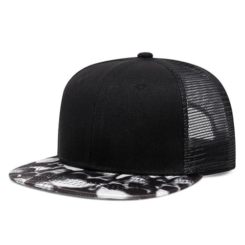 Strickmützen Hüte Mützen Caps Beanie Hip Hop Skull Baseball Cap Männer Mesh Snapback Hut Atmungsaktive Hüte Verstellbar Schwarz von Sopodbacker