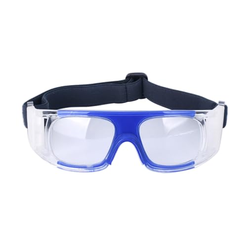 Sorrowso Stoßfeste Fußball-Schutzbrille, Fußballbrille, Basketballbrille, verstellbares Kopfband, langlebig, Fahrradbrille, abnehmbares Kopfband von Sorrowso