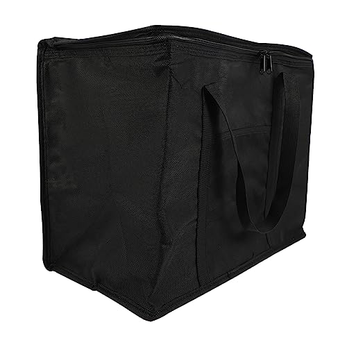 Sosoport 1 STK Einkaufstasche thermoshopper Thermal Bag Goody Bag Umweltfreundliche Tasche shoppingbag Einkaufstüte faltbar Isolierte Tasche Aufbewahrungstasche tragbare Tasche Vlies Black von Sosoport