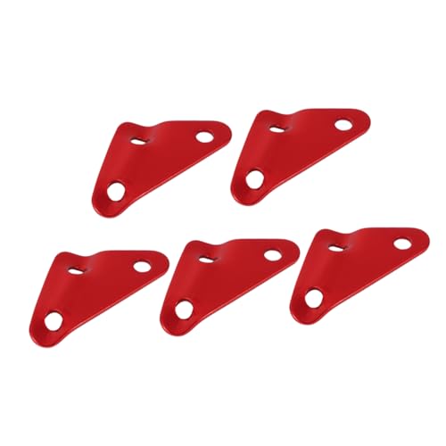 Sosoport 1 Satz Aluminium Legierung Rot Zelt Plane Pulley Zelt Wind Seil Für Outdoor Markise 5 Stück von Sosoport