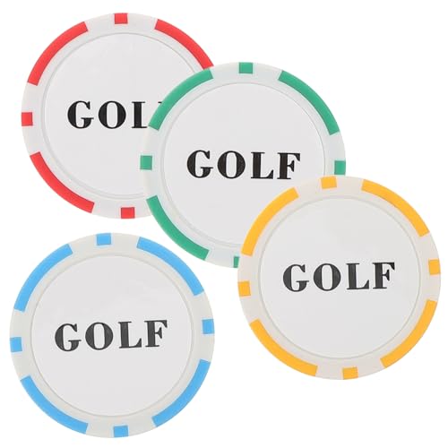 Sosoport 1 Satz Golfchips Golfpreise Lustige Golfmarker Nummerierte Pokerchips Golfballmarker-Set Golfballmarker-Kollektion Poker Chip Lustige Golfbälle Golf-chip-markierung Metall 4 Stück von Sosoport