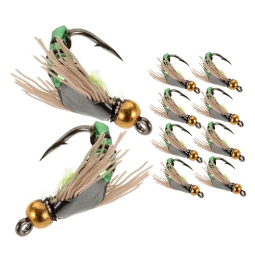 Sosoport 10st Bionischer Angelhaken Schwimmende Angelköder Süßwasserköder Angelgeräte Künstliche Angelköder Köder Für Das Topwater-Angeln Crankbait Angeln Crankbaits Angeln Kohlenstoffstahl von Sosoport