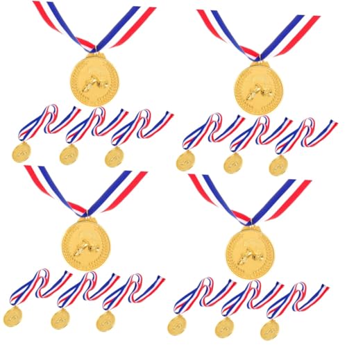 Sosoport 12 Stk Kinderermutigungsmedaillen Fußball Medaille dekorative Auszeichnungsmedaillen Fußballband belohnung kinder fußball spielzeug Spielmedaillen Medaillen als Belohnung Eisen von Sosoport