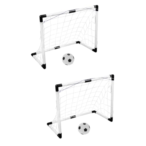 Sosoport 2 Sets Kinder Fußballtor Fußball Kicker Spielzeug Für Draußen Fußballnetz Hinterhof Trainingstore Fußball Trainingsausrüstung Tragbare Fußballtür Tragbares Innentor Aus von Sosoport