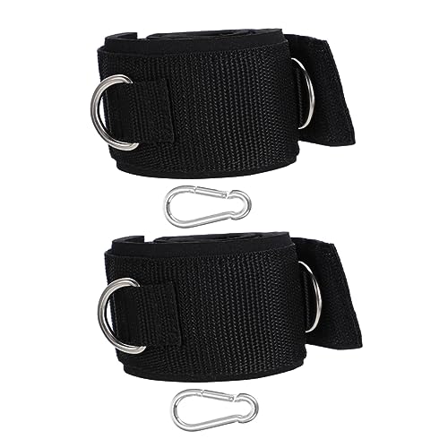 Sosoport 2St Oberschenkelriemen Pads Krafttrainingsgurte Gewichtheben Griff Beinhebegurt Beintraining zu Hause Fitness-Beinband Werkzeug Übungsgurte aus Nylon Oberschenkelkrafttrainer Black von Sosoport