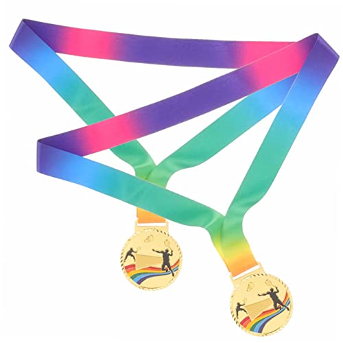 Sosoport 2St Wettbewerbsmedaille Badminton-Goldmedaille künstliche Medaillen Tennis medaillen kindermedaillen Fun dekorative Auszeichnungsmedaillen Kinderpreise Metall Gold von Sosoport