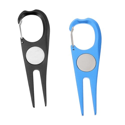 Sosoport 2st Grüne Reparaturwerkzeuge Tragbarer Golfmarker Tragbares Golfgerät Werkzeug Zum Markieren Von Golfbällen Golfbedarf Golfzubehör Ballmarker Divot-Tool Golf-Tool Rostfreier Stahl von Sosoport