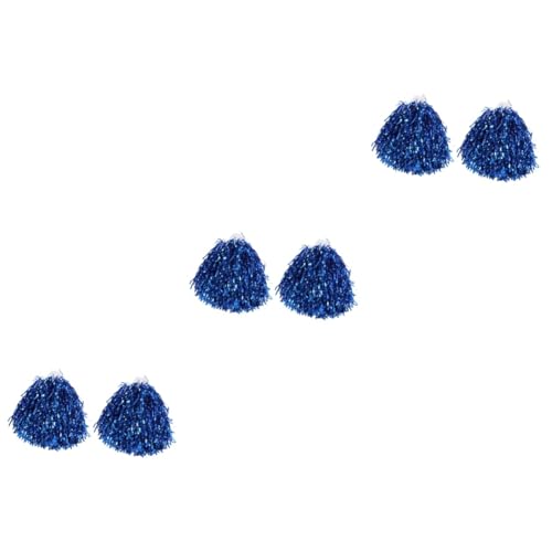 Sosoport 3 Paare Pom Poms Cheerleading Cheerleader-Pompons tanzende Pompons Glitzer Pompons Cheer Leader Pom Poms chirlider Pompoms Light jubel poms Bommel Sport Handblumen von Sosoport