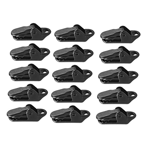 Sosoport 30 STK Windclip Strapazierfähige Plane Druckknöpfe Outdoor-Zelt Schwarzes Zelt Wohnmobil Zubehör Zeltbefestigungsclip Autoplane wasserdichte Planen Im Freien Zeltclip Black Plastik von Sosoport