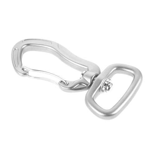 Sosoport 360 Outdoor-Karabiner Hunde Leine Haken Haustierhaken Hundeleine Haken Camping Karabiner Karabiner-Schlüsselbundclip Verschlusskarabiner 7075 Luftfahrtaluminium Silver von Sosoport