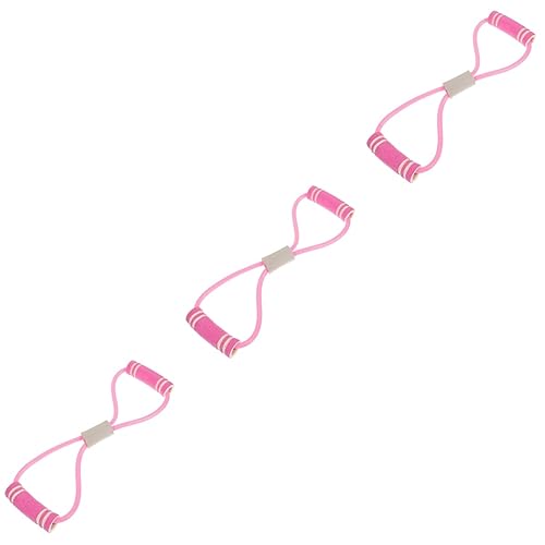 Sosoport 3St Fitnessbänder Übungsbänder Krafttraining Gurtstraffer trainieren widerstandsfähige Bänder Spannseile für Fitnessgürtel Elastic elastikband elastisches Tape Rosa von Sosoport