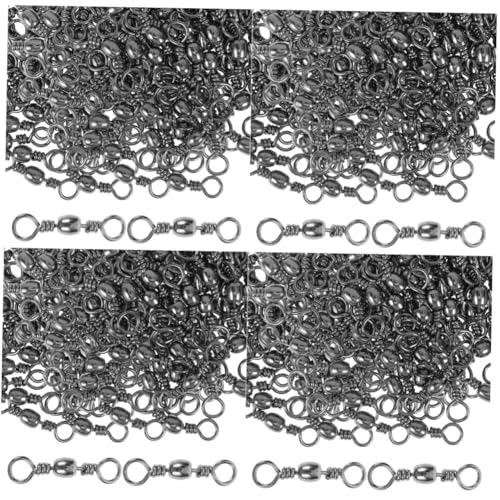 Sosoport 4 Sätze Angelschnur- Fass Schwenkt Rollverbinder Angeln Angelzubehör-Set Fischhaken-verbindungsstück Verbindungsstück Für Angelhaken Angelanschluss Black 100 Stück * 4 von Sosoport