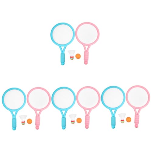 Sosoport 4 Sätze Badmintonschläger für Kinder Tennis kinder outdoor Spielzeug Federball kinder sportgeräte Kinderspielzeug Badmintonschläger-Kit Badminton-Ausrüstung Sportausrüstung Plastik von Sosoport