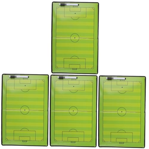 Sosoport 4 Sätze Fußball-Taktiktafel Sport-Schreibtafel Sportball Spielbrett Fußball Taktikboard Fußballtaktikbrett Zubehör für Sportbälle Zubehör für das Sportballtraining PVC von Sosoport