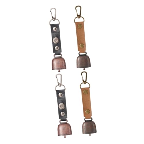 Sosoport 4 Stück Karamellfarbe Glockenspiel Weihnachten Outdoor Gear Tierglocke campung zubehör hundegebell tragbare Alarmglocken Türklingeln Anti- Wanderalarm Glocke Outdoor-Zubehör Eisen von Sosoport