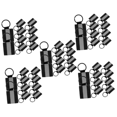 Sosoport 50 Stück Doppelseitiger Reflektierender Anhänger Reflektierende Streifen Mit Hoher Sichtbarkeit Doppelseitiger Reflektierender Schlüsselanhänger Reflektormarkierungen Sichtbar von Sosoport