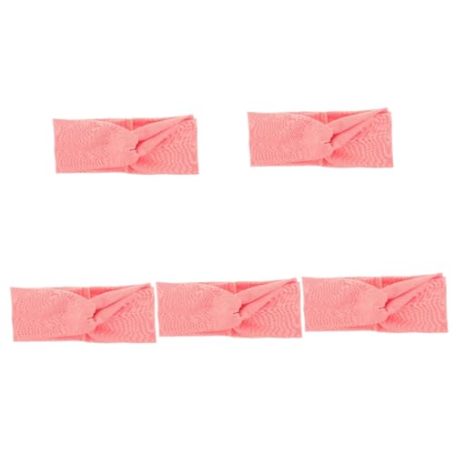 Sosoport 5St Kammstirnbänder für Frauen Spa-Stirnband Bandana für Frauen Kopfbedeckung mädchen stirnbänder Haarband Hair-Band Hairbands Partei atmungsaktiv elastisches Stirnband Stoff Rosa von Sosoport