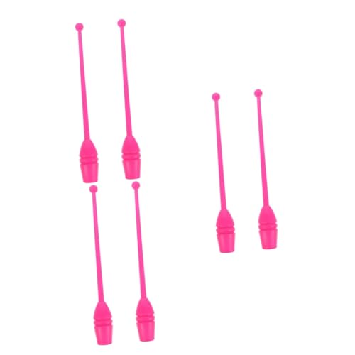 Sosoport 6 STK Aerobic-Sticks rhythmischer Stock Kunstturnstock für rhythmische Gymnastik Kunstturnen Stab kunststoffstab Werkzeug Gymnastikstange Stock ausführen Plastik Rosa von Sosoport