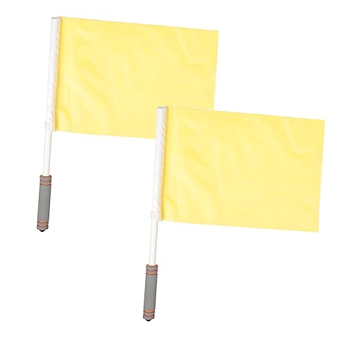 Sosoport 8 STK Fussballschiedsrichter Gelbe Schiedsrichterfahne Rennschiedsrichterfahnen Schiedsrichter-straffahne Schiedsrichter Gelbe Flagge Kleine Signalfahnen Flaggen Yellow Schwamm von Sosoport