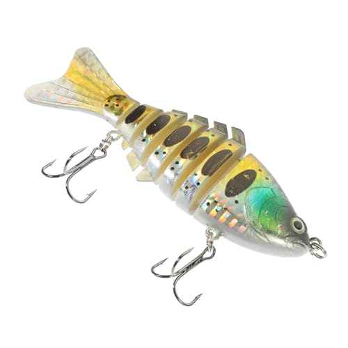 Sosoport Angelköder Swimbait Für Barsch Langer Mehrteiliger Harter Kunstköder Zufälligen Farben Ideal Für üßwasserangeln Inklusive Bleikopfspinner Für Optimalen Wurf von Sosoport