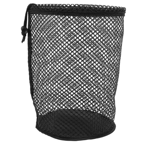 Sosoport Golftasche Golfball Aufbewahrungstasche Golfball Halter Sack Golfball Lagerungstasche Golfzubehörtasche Golf-Kordelzugtasche Golfnetztasche kleine Netztasche Nylongewebe Black von Sosoport