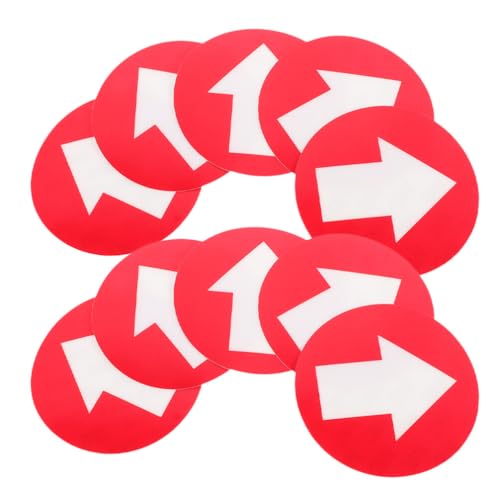 Sosoport Reflektierende Pfeilzeichen 20 Stück Straßenpfeilzeichen Richtung Selbstklebende Rote Pfeilaufkleber PVC Reflektierende Wegmarkierungen Outdoor-Pfeil-Reflektierende Zeichen von Sosoport