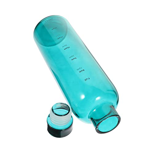 Sosoport Wasserglas Mit Zeitskala Wiederverwendbar Flaschen Spender Große Wasserflasche Trinken Tragbare Wasserflasche Faltbare Wasserflasche Klare Wasserflasche Wärmflasche Groß Luft Green von Sosoport