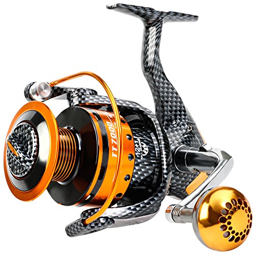 Sougayilang, Angelrollen, 12 + 1 BB, leichte und glatte Spinnrolle, kraftvolle Kohlefaser-Drag, Salz und Süßwasserangeln, TT4000 Sougayilang, Angelrollen, 12 + 1 BB, leichte und glatte Spinnrolle, kraftvolle Kohlefaser-Drag, Salz und Süßwasserangeln, TT4000 von Sougayilang