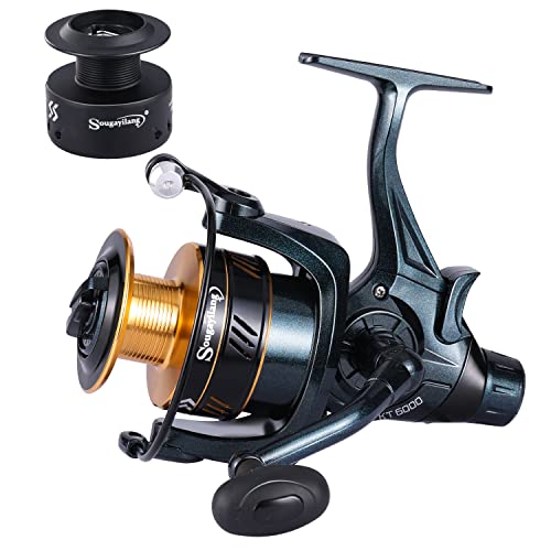 Sougayilang Angelrollen Karpfen Angelrolle 13+1BB Spinnrollen, glatt, leistungsstarke Angelrolle, Karpfenrolle mit Ersatzspule-KT20 Sougayilang Angelrollen Karpfen Angelrolle 13+1BB Spinnrollen, glatt, leistungsstarke Angelrolle, Karpfenrolle mit Ersatzspule-KT20 von Sougayilang