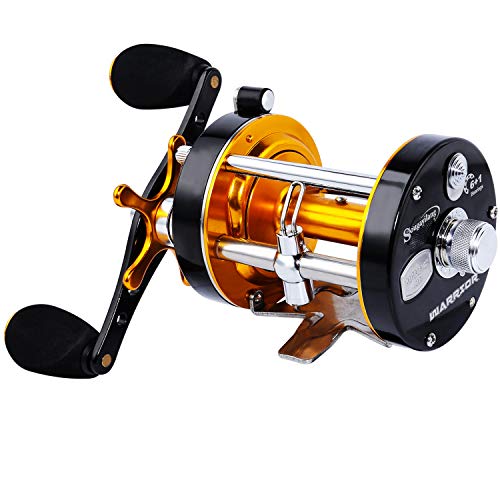 Sougayilang Angelrollen rund Baitcastrolle – konventionelle Rolle – verstärkter Metallkörper & Supreme Star Drag-WA5000-Gloden Sougayilang Angelrollen rund Baitcastrolle – konventionelle Rolle – verstärkter Metallkörper & Supreme Star Drag-WA5000-Gloden von Sougayilang