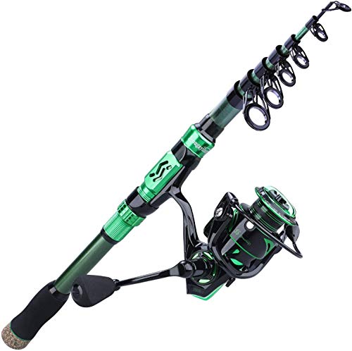 Sougayilang Angelrute Reel Combos, 24Ton Kohlefaser, tragbare teleskopische Angelstange für Reisen mit Spinnrollen für Salzwasser Süßwasser 2.7G Sougayilang Angelrute Reel Combos, 24Ton Kohlefaser, tragbare teleskopische Angelstange für Reisen mit Spinnrollen für Salzwasser Süßwasser 2.7G von Sougayilang