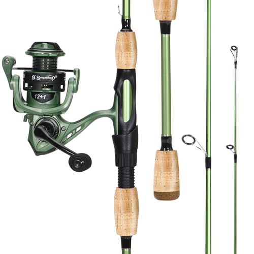 Sougayilang Angelrute Reel Combos, Graphit 2Pc Blanks Angelstange mit Spinning Reel, Edelstahlführungen-1,8M Sougayilang Angelrute Reel Combos, Graphit 2Pc Blanks Angelstange mit Spinning Reel, Edelstahlführungen-1,8M von Sougayilang