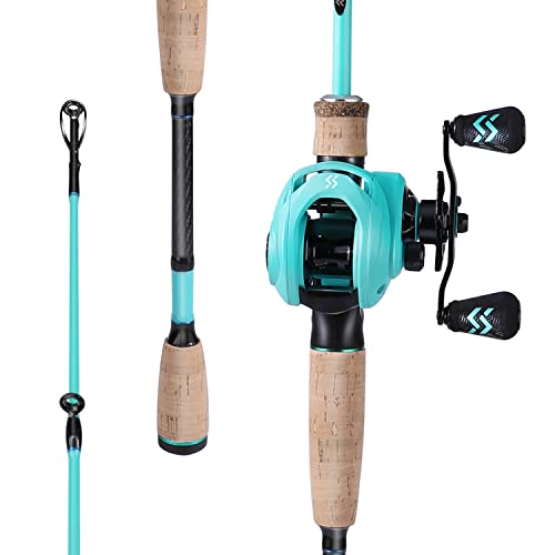 Sougayilang Baitcaster Combos, Leichte Baticasting Combo, 2 Abschnitte M/MH Baitcasting Rod Combo, 5.9FT/6.9FT Angelrute und Rollen-Kit-2.1CL-L Sougayilang Baitcaster Combos, Leichte Baticasting Combo, 2 Abschnitte M/MH Baitcasting Rod Combo, 5.9FT/6.9FT Angelrute und Rollen-Kit-2.1CL-L von Sougayilang
