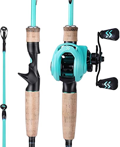 Sougayilang Baitcaster Combos, Leichte Baticasting Combo, 2 Abschnitte M/MH Baitcasting Rod Combo, 5.9FT/6.9FT Angelrute und Rollen-Kit-2.1CL-L Sougayilang Baitcaster Combos, Leichte Baticasting Combo, 2 Abschnitte M/MH Baitcasting Rod Combo, 5.9FT/6.9FT Angelrute und Rollen-Kit-2.1CL-L von Sougayilang
