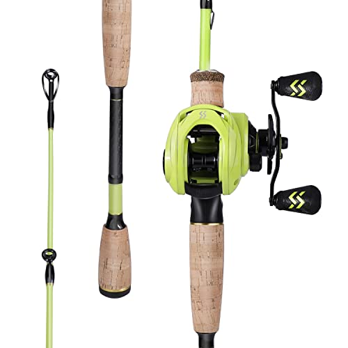 Sougayilang Baitcaster Combos, Leichte Baticasting Combo, 2 Abschnitte M/MH Baitcasting Rod Combo, 5.9FT/6.9FT Angelrute und Rollen-Kit-2.1YGH-L von Sougayilang