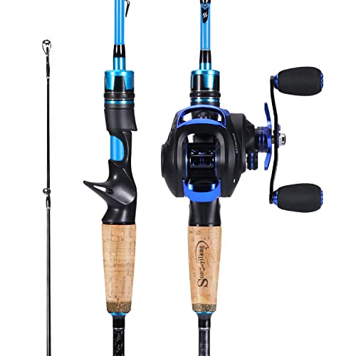 Sougayilang Casting Angelrute und Rollen-Kombi, 1.8m/2.1m MH Angelrute mit Baitcasting Rollen-Kombination, 2-Sektion Baitcaster Combo-2.1SER Sougayilang Casting Angelrute und Rollen-Kombi, 1.8m/2.1m MH Angelrute mit Baitcasting Rollen-Kombination, 2-Sektion Baitcaster Combo-2.1SER von Sougayilang