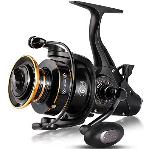 Sougayilang Karpfenrollen, Glatte, leistungsstarke, Sich drehende Angelrolle 6 + 1BB Karpfenköder-Laufrollen, Max Drag 33LB Salzwasser- / Süßwasser-Seefischerei-Rolle-50 Sougayilang Karpfenrollen, Glatte, leistungsstarke, Sich drehende Angelrolle 6 + 1BB Karpfenköder-Laufrollen, Max Drag 33LB Salzwasser- / Süßwasser-Seefischerei-Rolle-50 von Sougayilang