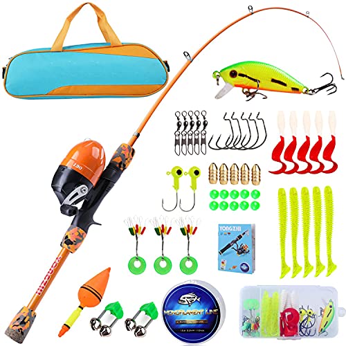 Sougayilang Kinder-Angelruten, tragbare Teleskop-Angelrute und Spulenkombination, mit Angelschnur, Spincast-Angeltasche für Jugendliche, Mädchen und Jungen, Reisen, Kinder-Angelruten-O Sougayilang Kinder-Angelruten, tragbare Teleskop-Angelrute und Spulenkombination, mit Angelschnur, Spincast-Angeltasche für Jugendliche, Mädchen und Jungen, Reisen, Kinder-Angelruten-O von Sougayilang