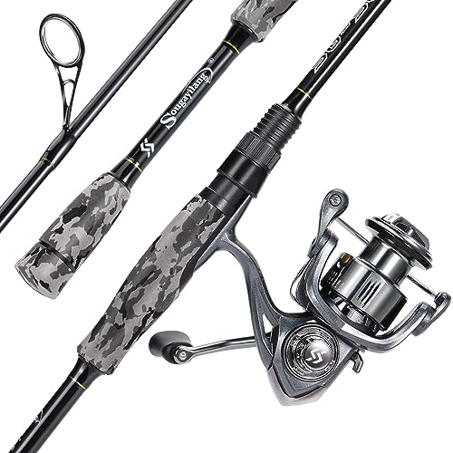Sougayilang MX-1 Spinnrute und Rollen-Kombination, 2-Sektionen Spinnrute mit 11+1BB Spinnrolle Angelset, für Seebarsch, Barsch, Seelachs, Lippfisch Angelgerät-2.1H Sougayilang MX-1 Spinnrute und Rollen-Kombination, 2-Sektionen Spinnrute mit 11+1BB Spinnrolle Angelset, für Seebarsch, Barsch, Seelachs, Lippfisch Angelgerät-2.1H von Sougayilang