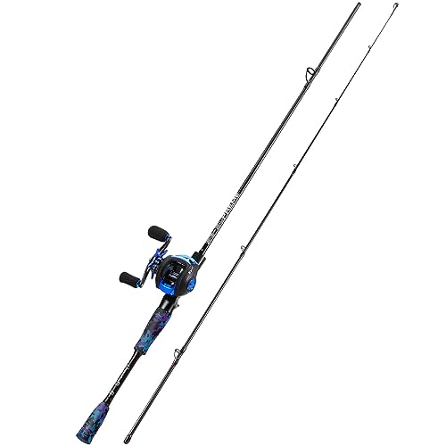 Sougayilang MX-2 Wurfangelrute und Baitcastrolle Combo, 1,8m/2,1m Baitcaster Combo - Raubfisch-Angelset für Hecht, Barsch, Zander-1.8B-L Sougayilang MX-2 Wurfangelrute und Baitcastrolle Combo, 1,8m/2,1m Baitcaster Combo - Raubfisch-Angelset für Hecht, Barsch, Zander-1.8B-L von Sougayilang