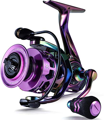 Sougayilang Spinning Angelrolle 6.0:1 Gear Ratio Graphit Rahmen 12 + 1 BB Bunte Angelrolle mit 25 lbs Carbon Drag, Super Polymer Griffe für Süßwasser oder Salzwasser Spinnen Reel-1000 von Sougayilang