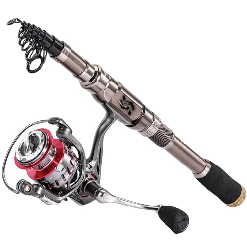 Sougayilang Spinning Angelrute Reel Combos, Tragbare Teleskop-Angelrute, 12+1 Ultra Glatte Spinnrollen für Reisen Salzwasser Süßwasser Angeln Sougayilang Spinning Angelrute Reel Combos, Tragbare Teleskop-Angelrute, 12+1 Ultra Glatte Spinnrollen für Reisen Salzwasser Süßwasser Angeln von Sougayilang