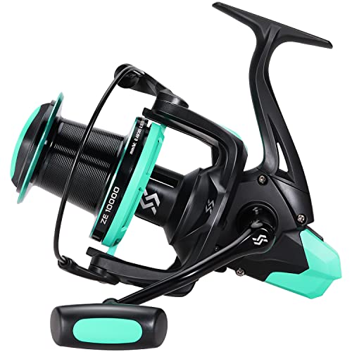 Sougayilang Surf Angelrolle,11+1BB Stainless Spinnrolle, 10000 Serie Super Powerful Drag, Überdimensionale Leitungskapazität Spule für Salzwasser oder Süßwasser Wels Karpfen Angeln Rolle Sougayilang Surf Angelrolle,11+1BB Stainless Spinnrolle, 10000 Serie Super Powerful Drag, Überdimensionale Leitungskapazität Spule für Salzwasser oder Süßwasser Wels Karpfen Angeln Rolle von Sougayilang