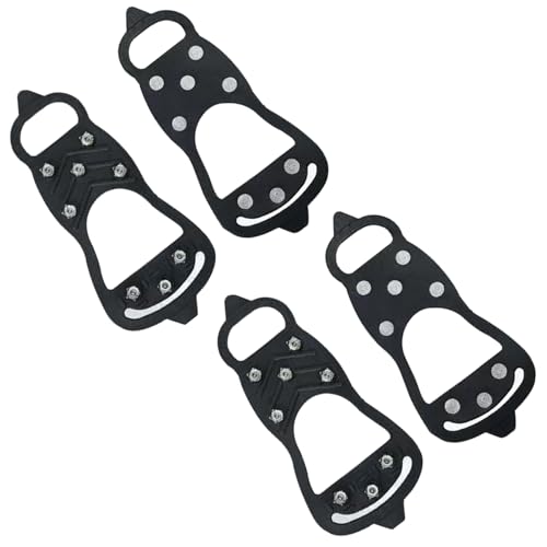 2 Paare Non -Slip Gripper Spikes Eisstlecken Schnee Traktion Stumpigen, universelle Nicht -Rutsch -Gripper -Spikes für Schuhe mit 8 Bolzen -Crampons Schuh langlebiger EIS Stollen Schnee Traktion - L. 2 Paare Non -Slip Gripper Spikes Eisstlecken Schnee Traktion Stumpigen, universelle Nicht -Rutsch -Gripper -Spikes für Schuhe mit 8 Bolzen -Crampons Schuh langlebiger EIS Stollen Schnee Traktion - L. von SouiWuzi